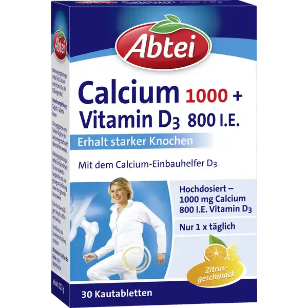Calcium 1.000 + Vitamin D3 800 I.E. Kautabletten