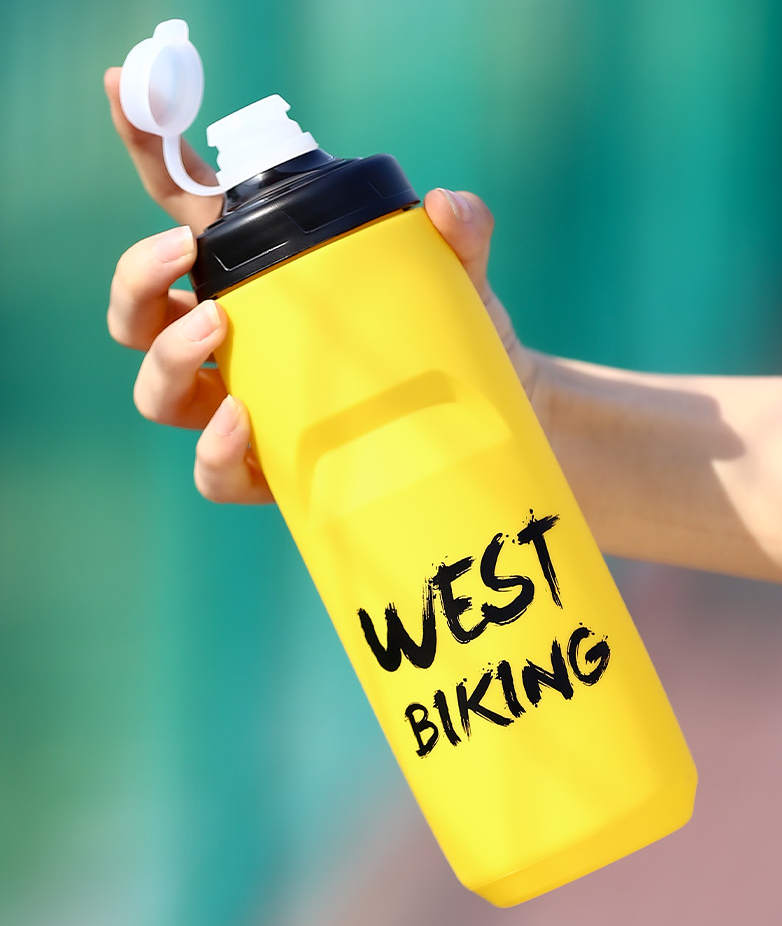 (620ml) Fahrrad Fitness Trinkflasche mit Sport Verschluss - Grau