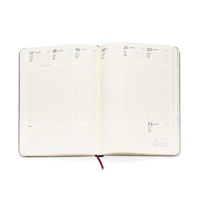 Wochenkalender Metallkante 2026, groß