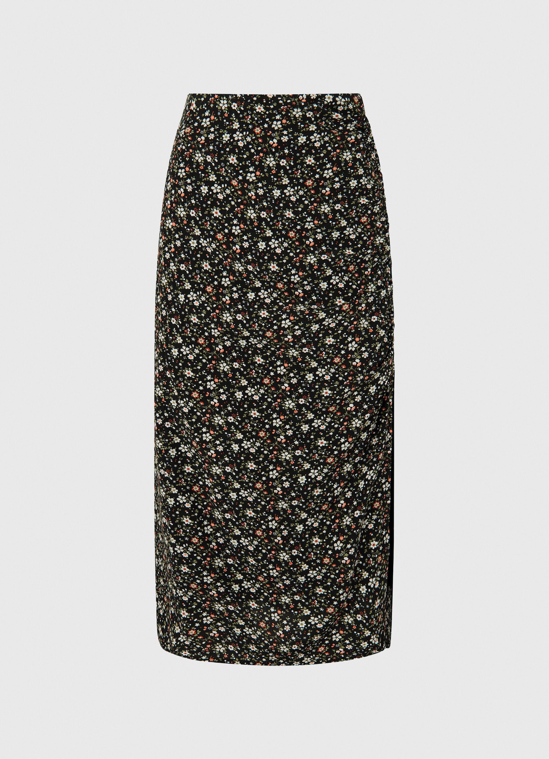 SAIA COM ESTAMPA FLORAL - multicolorida