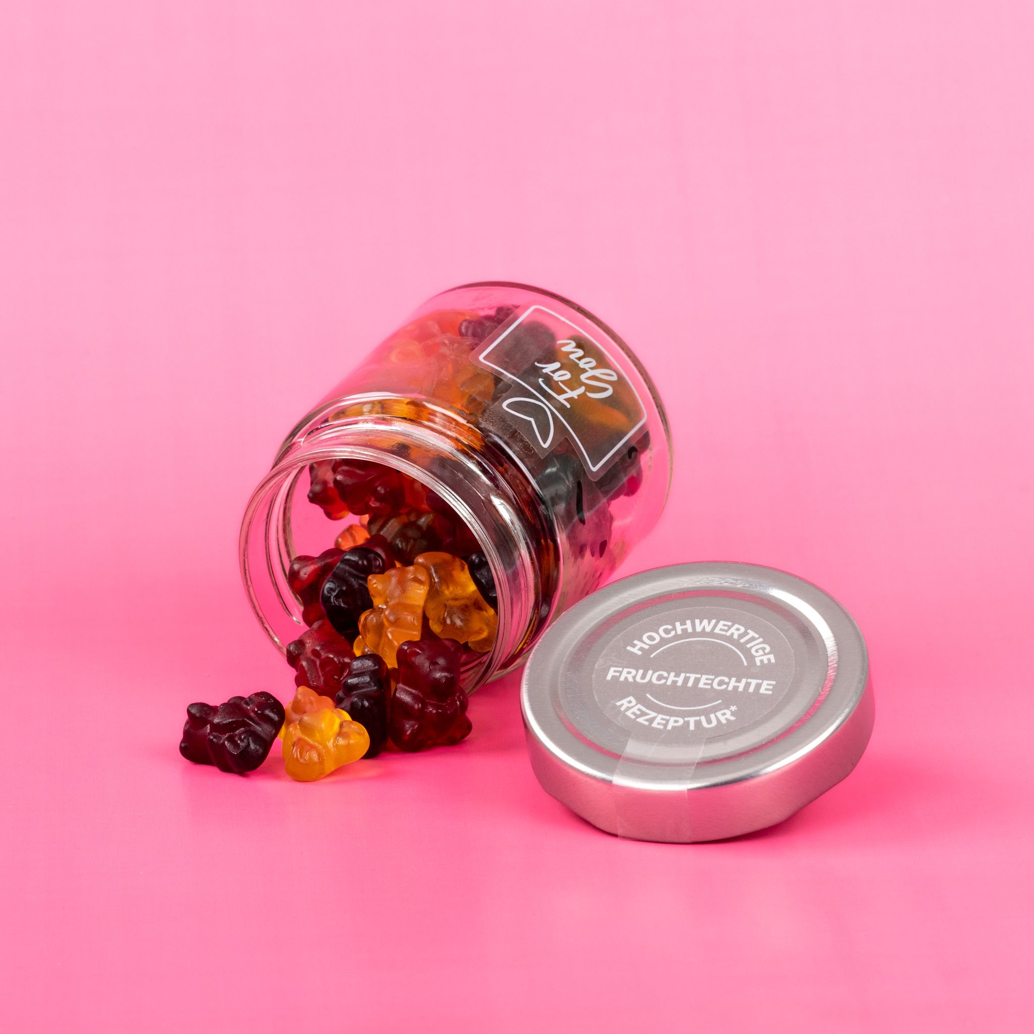 naschlabor 8 Gläser Fruchtgummi Vegan For You Groß-Verpackung