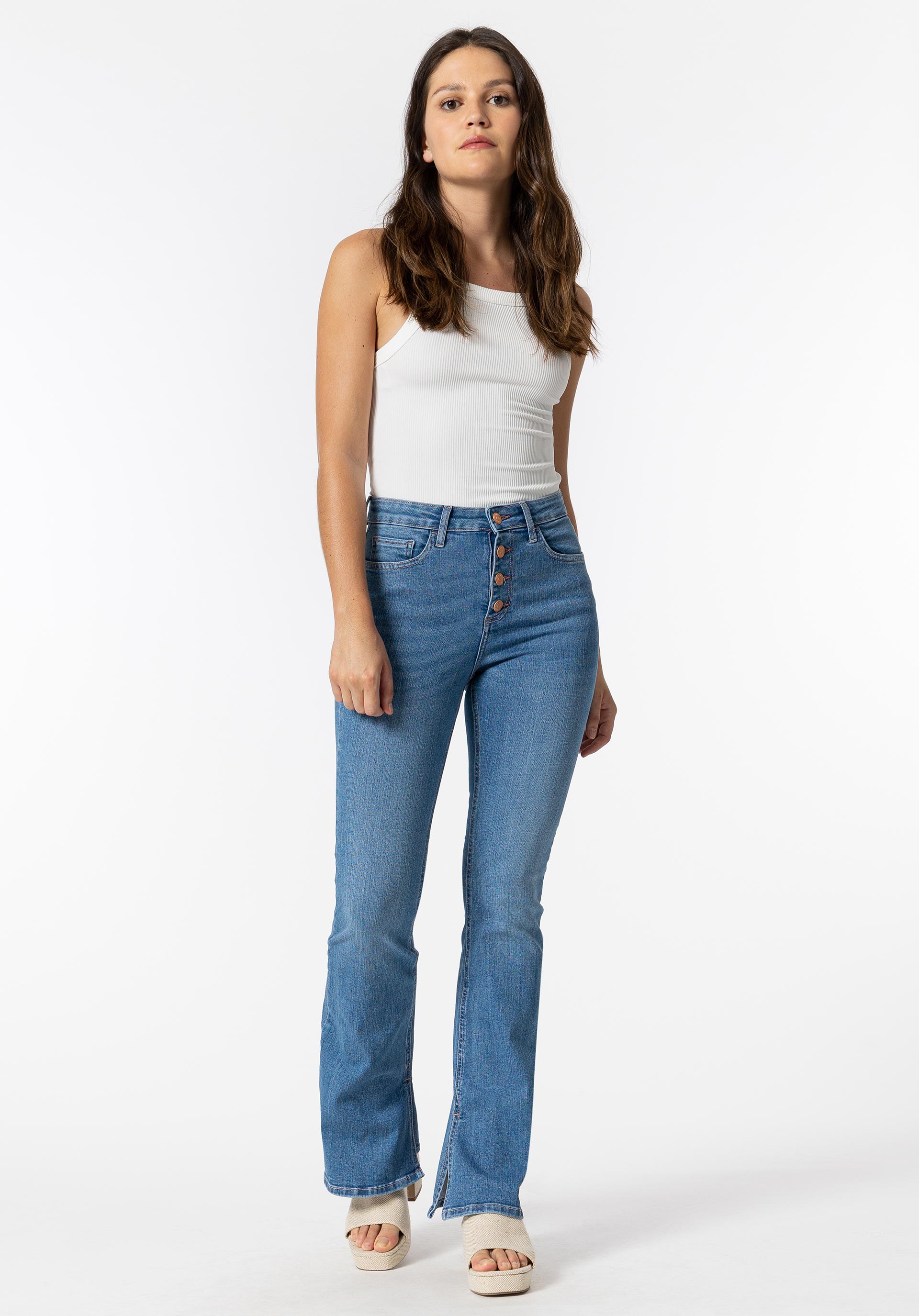 Jeans Zoe Flare de Cintura Alta