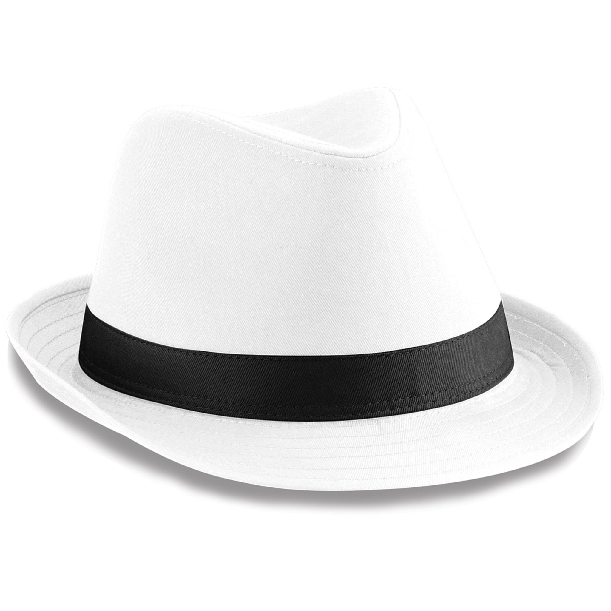Beechfield B630 - Chapeau Fedora Élégant en Polyester et Coton