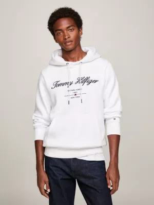 Moletom com Capuz com Logo Exclusivo em Estilo Cursivo