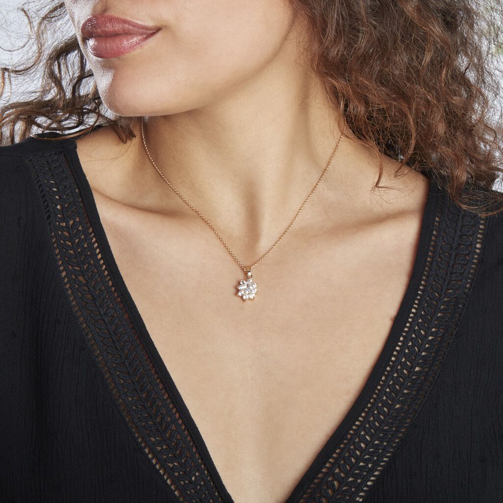 Collier Lisea Plaqué Or Oxydes De Zirconium