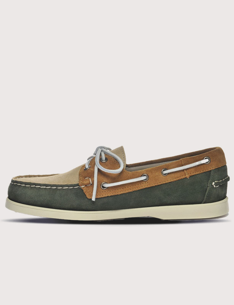 SEBAGO CHAUSSURES DOSKSIDES PORTLAND JIB VERT THYM TAUPE