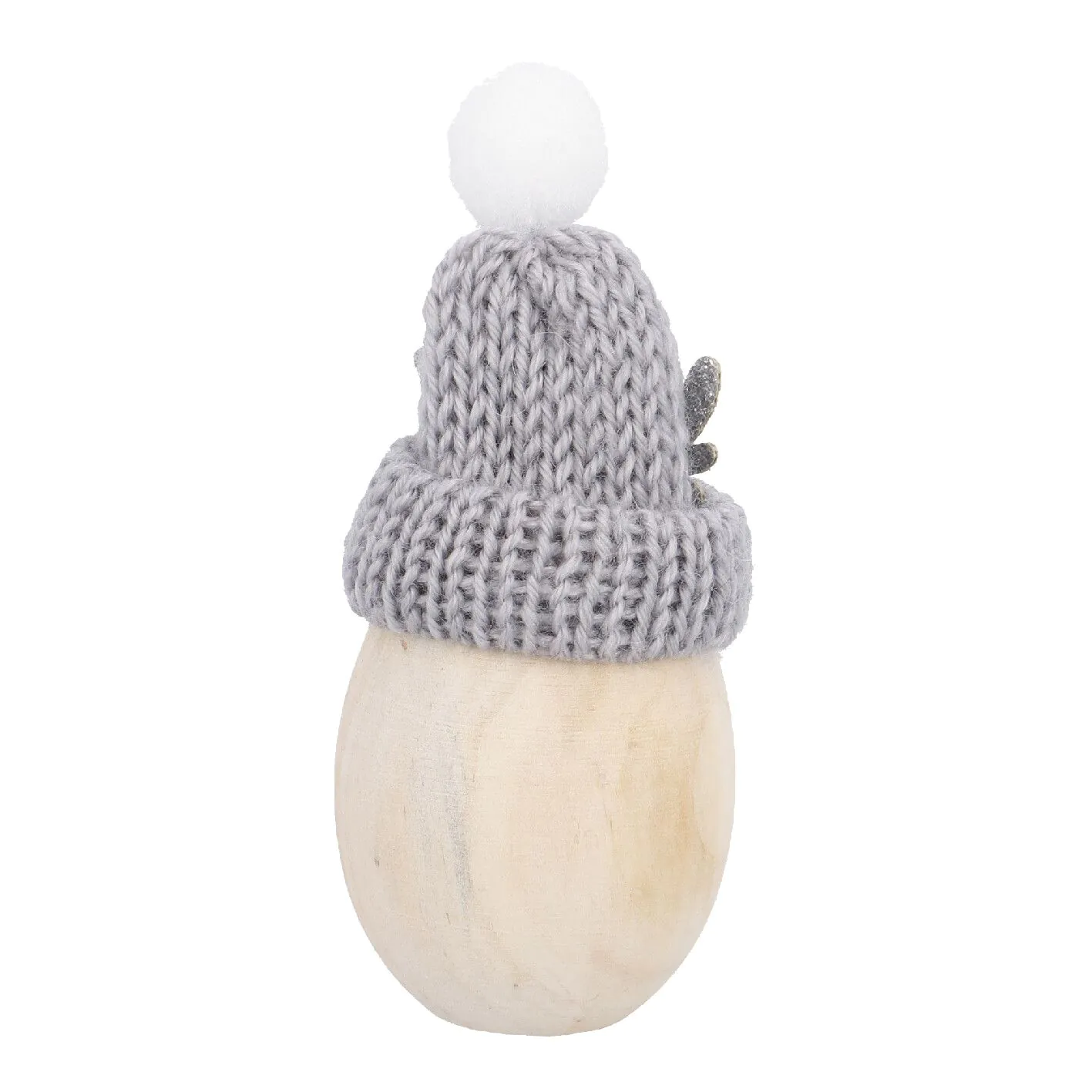 Wichtel Mütze/Geweih, grau, 9 cm