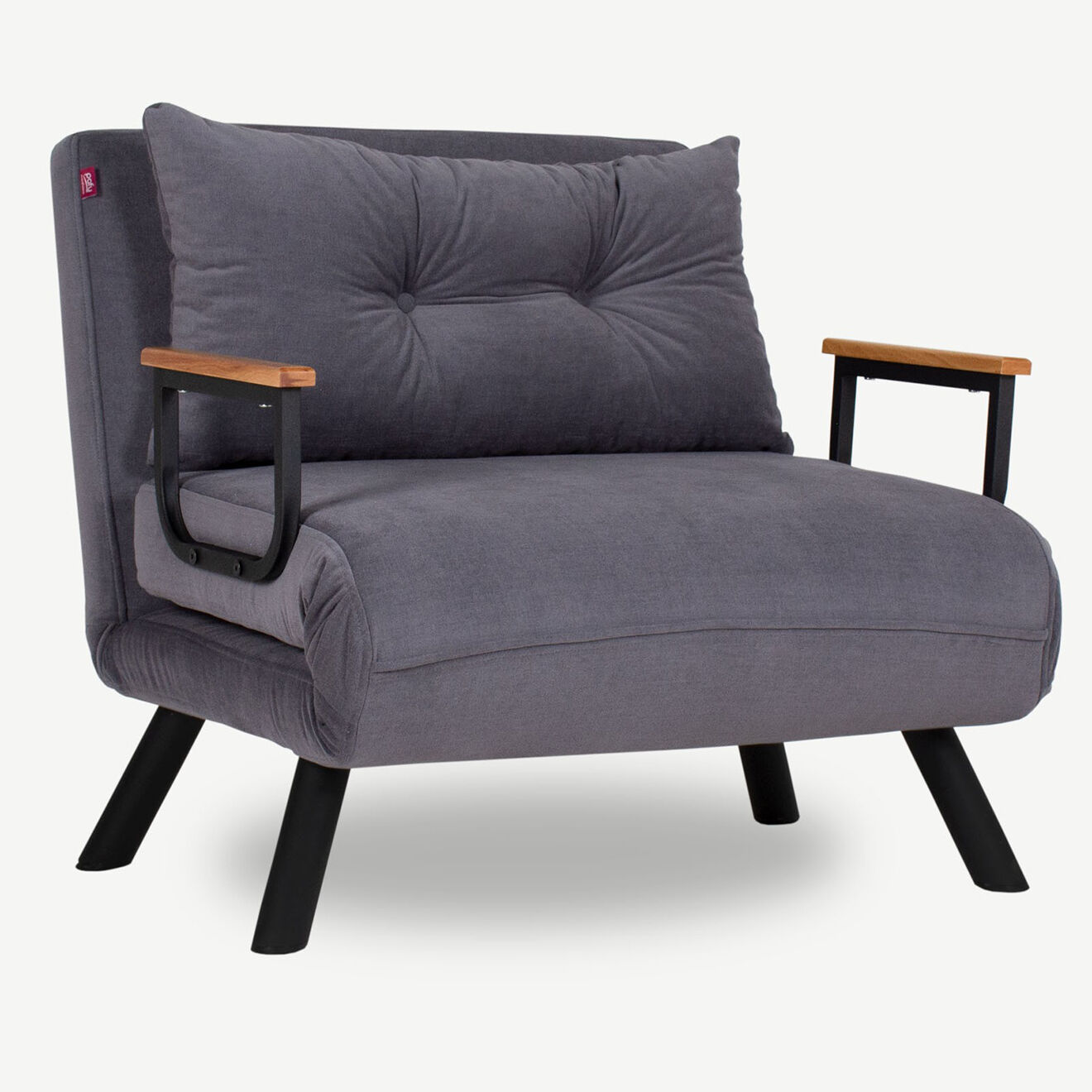 Atelier del Sofa Fauteuil convertible Sando gris - 60x50x42 cm