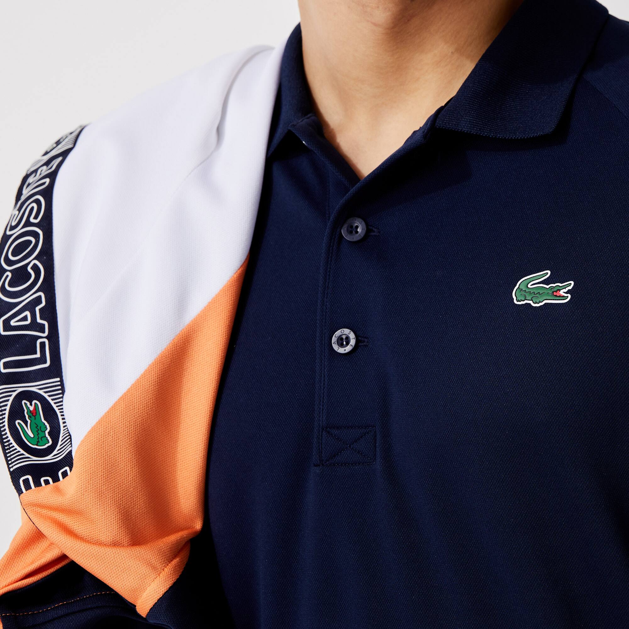 Atmungsaktives Heeren Polo LACOSTE SPORT Kurze Ärmel - Blau - Lacoste - Herren