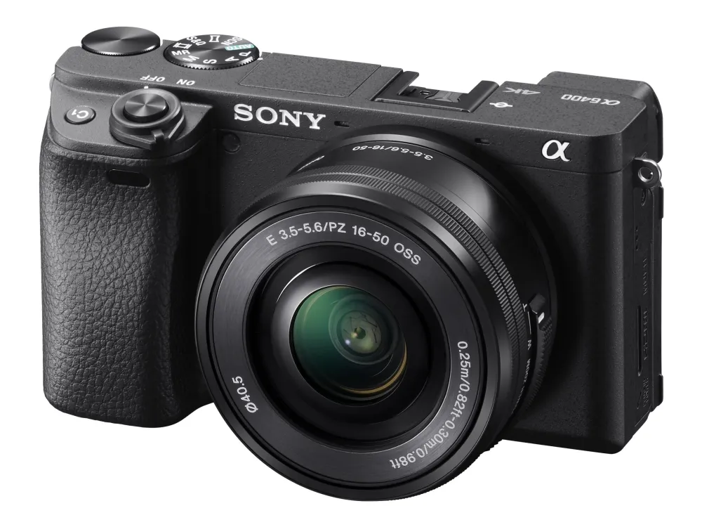 Sony a6400 ILCE-6400L - Digitalkamera - spejlløst - 24.2 MP - APS-C - 4K / 30 fps - 3x optisk zoom 16-50 mm objektiv - Wi-Fi, NFC, Bluetooth - sort