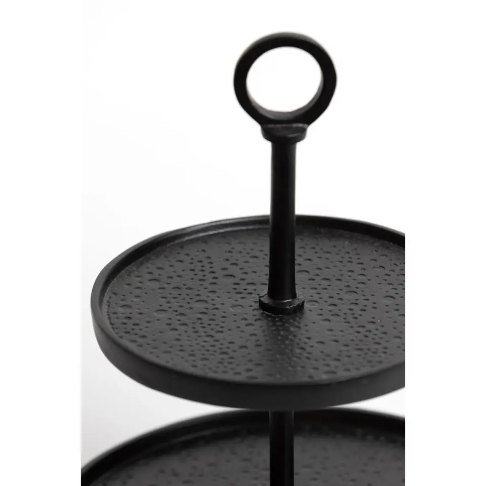 Etagère Lutek - Zwart - 2 Laags