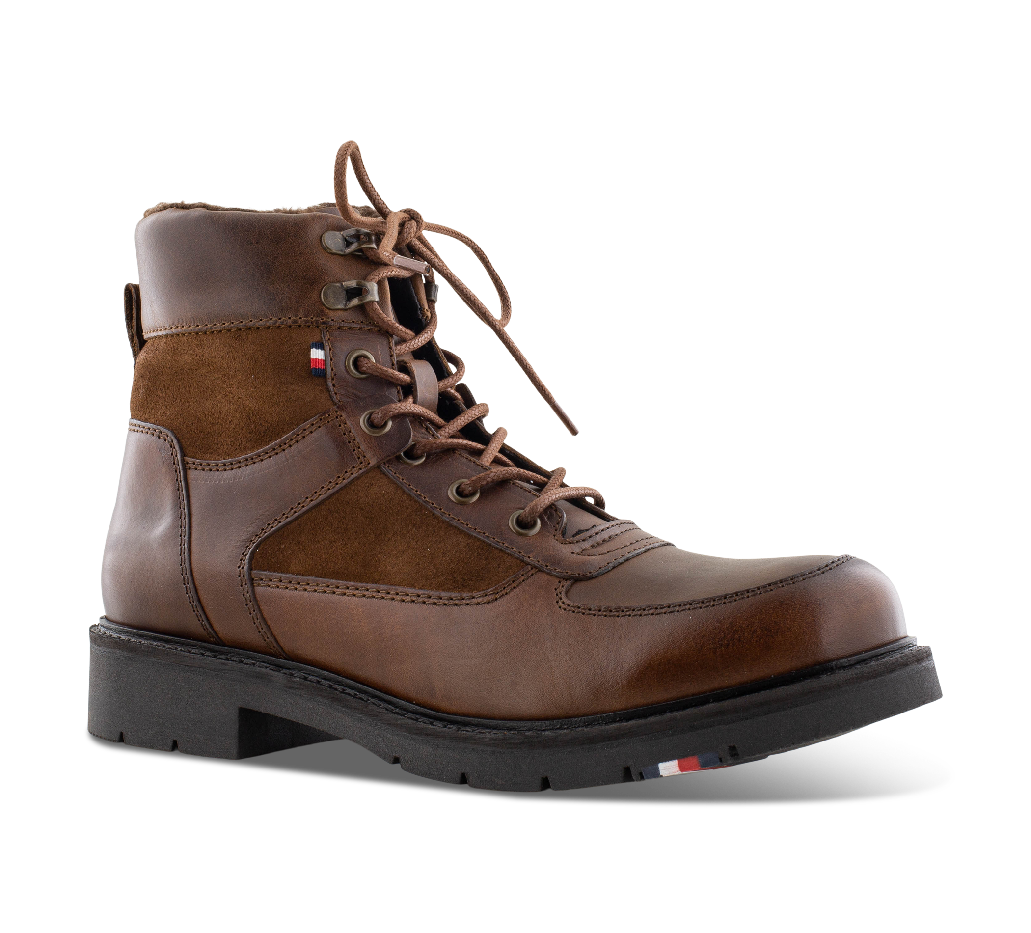 Tommy Hilfiger Rwb Hilfiger Warm Mix Laceboot - Schnürstiefel Leder braun