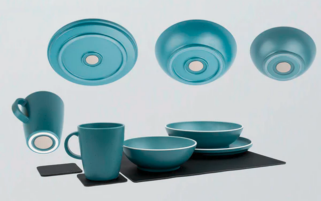 Silwy Brunner Dolomit Magnet-Geschirrset Kunststoff 11-teilig für 2 Personen