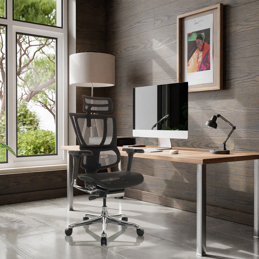 Luxus Chefsessel ERGOHUMAN SLIM GEN2 Netzstoff mit Armlehnen (höhenverstellbar) hjh OFFICE