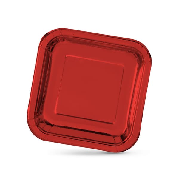 Platesett Algon Rød 23 cm 10 Deler (18 enheter)