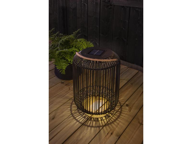 Star Trading Windlicht Solar Decoration Sunlight, Schwarz Dekorative Solar-Leuchte