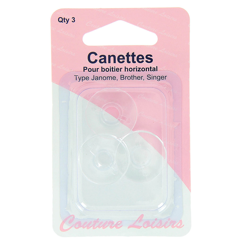 Lot de 3 canettes machine à coudre pour boitier horizontal