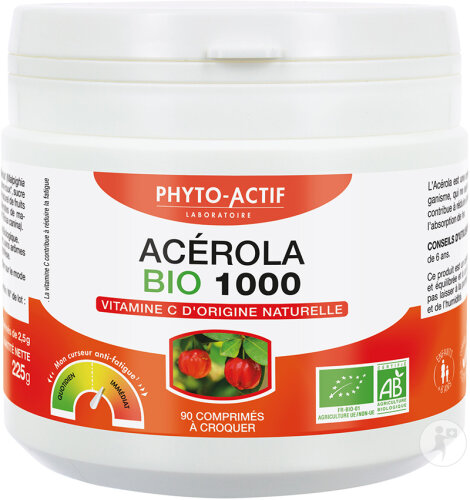 Phyto-Actif Acérola Bio 1000 90 Comprimés