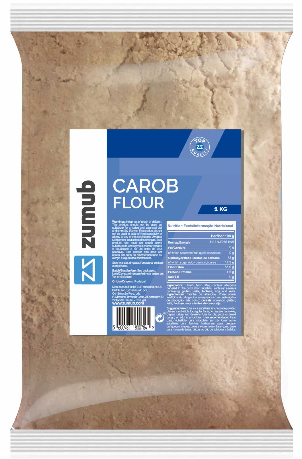 Farinha de alfarroba Zumub 250g