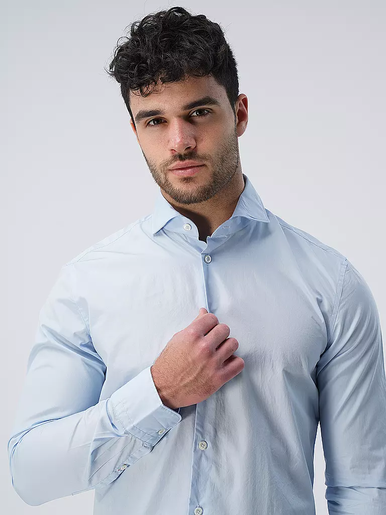 EDWARD COPPER Hemd Tailored Fit hellblau