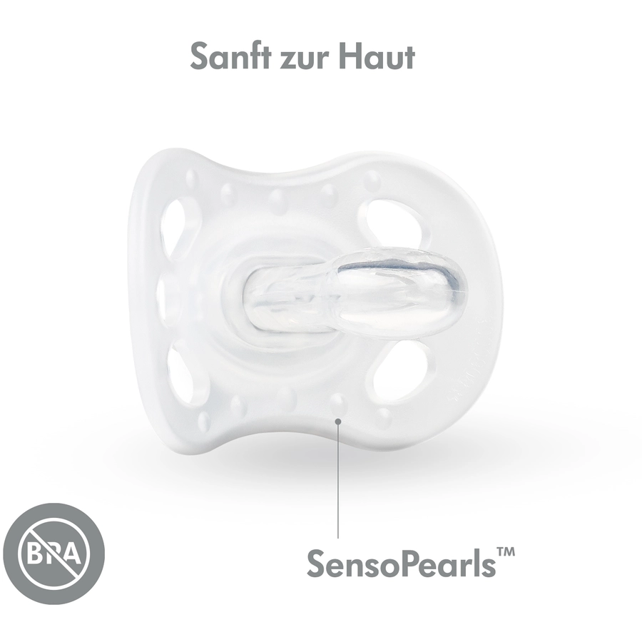 Medela Baby Schnuller New Born 0-2 Monate UNO transparent, 2 Stück