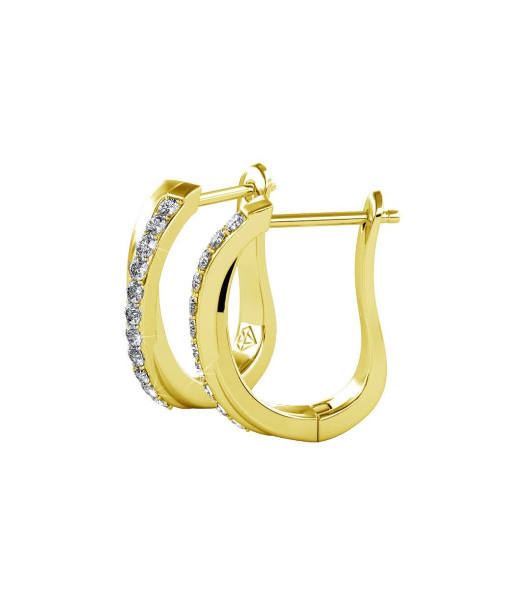 Boucles d'oreilles Criss - Or Rosé et Cristal