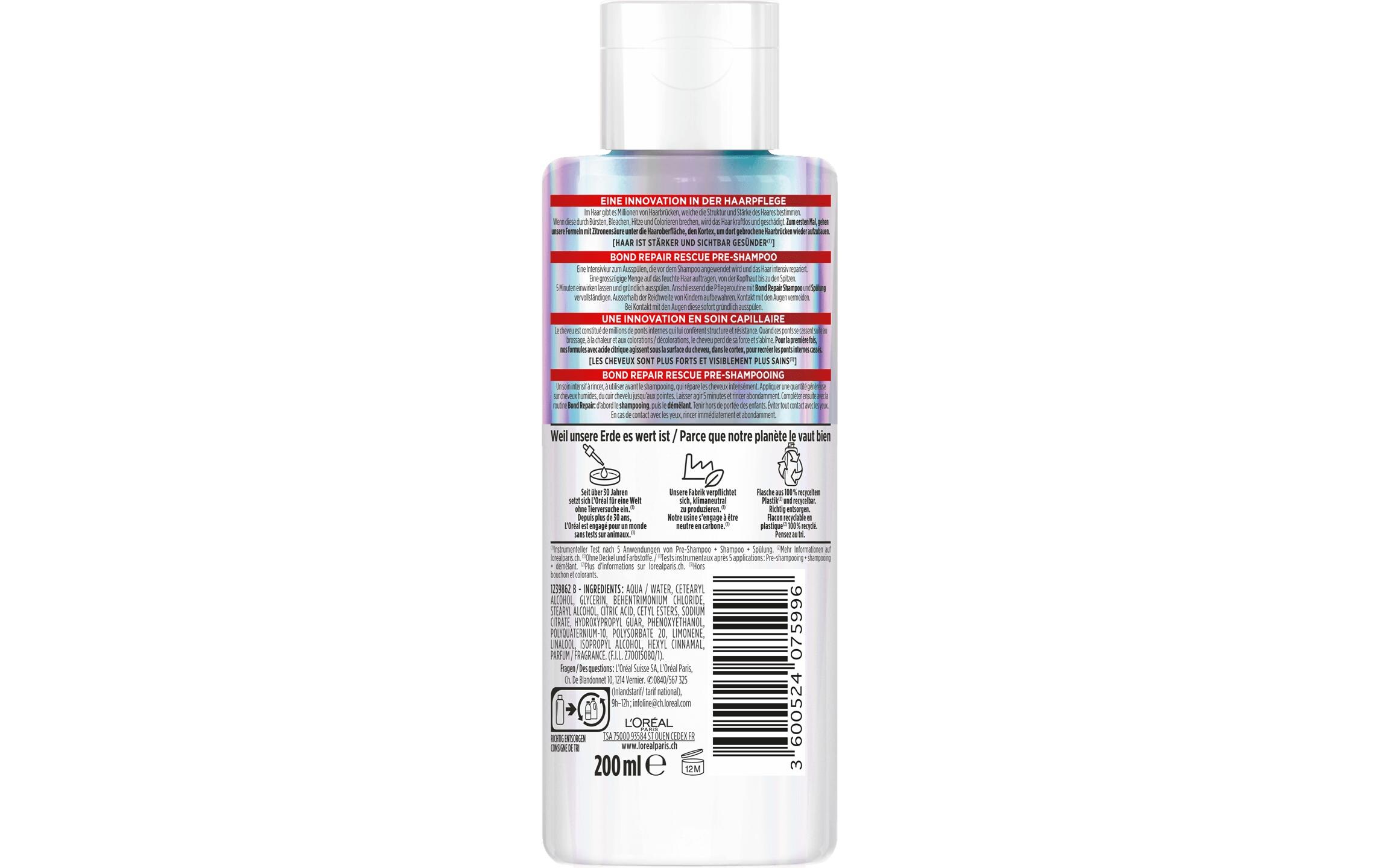 Pre-Shampoo Bond Repair 200 mlAufbaukur zum Ausspülen zur intensiven Haarreparatur