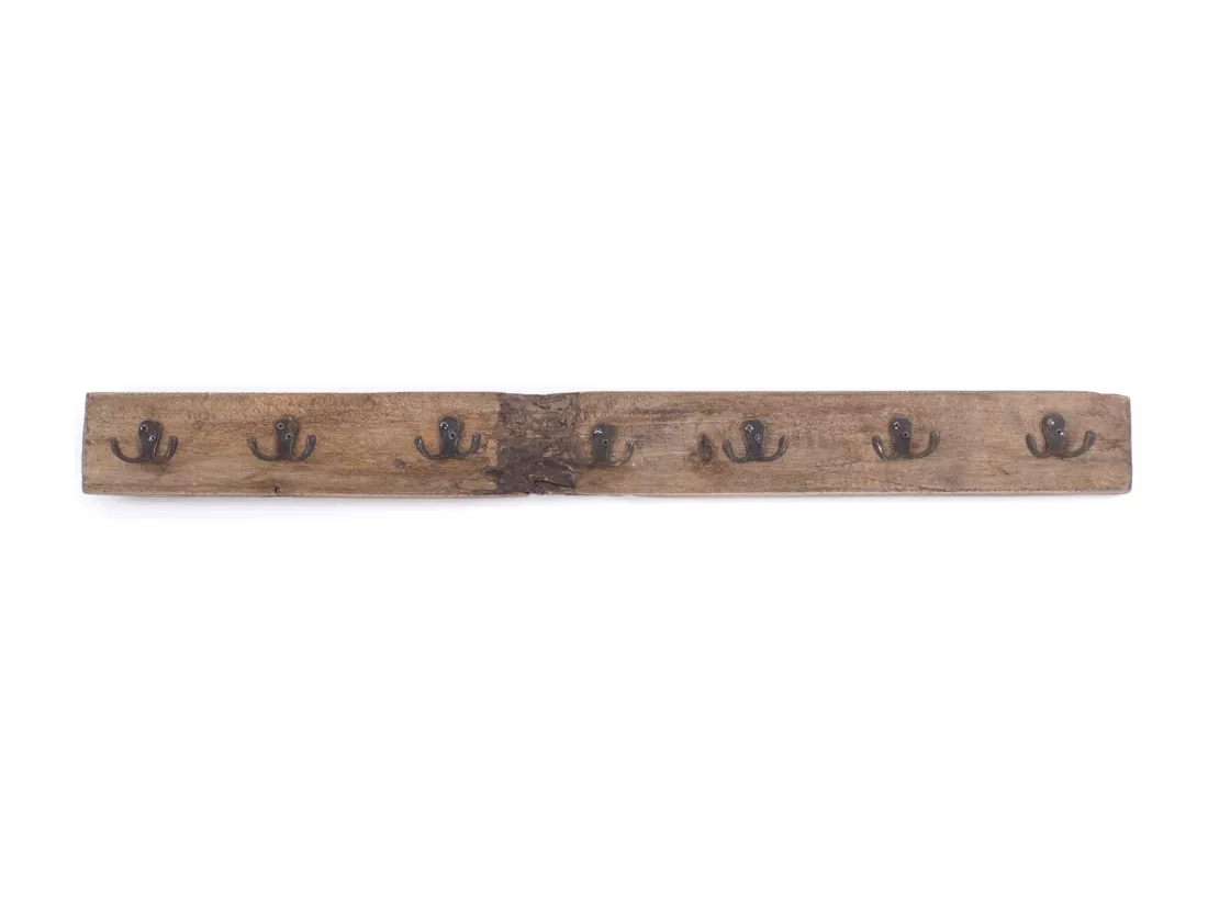 PORTE-MANTEAU MURAL CASA 90 bois de recyclage couleurs naturelles