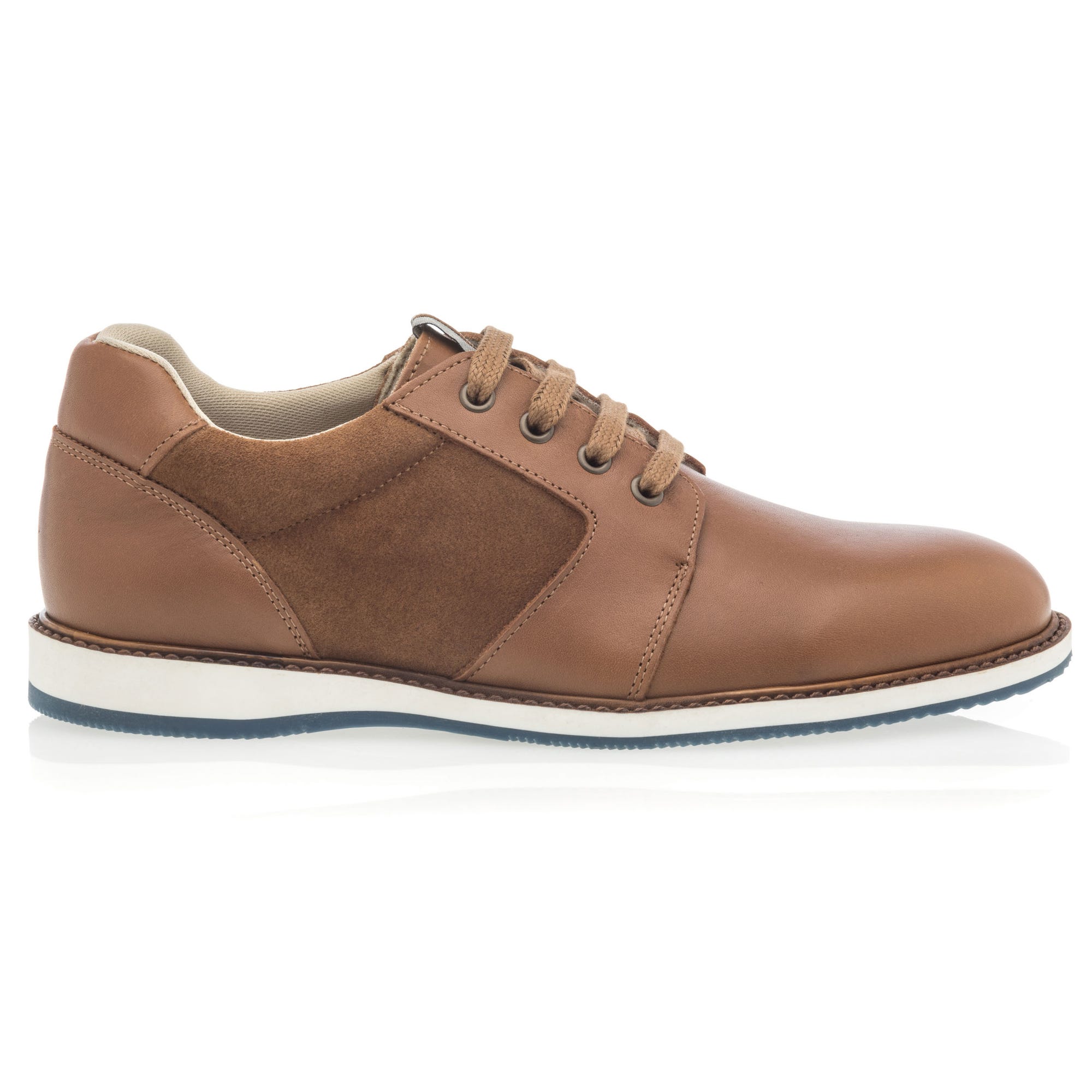 Derbies Garçon en cuir cognac