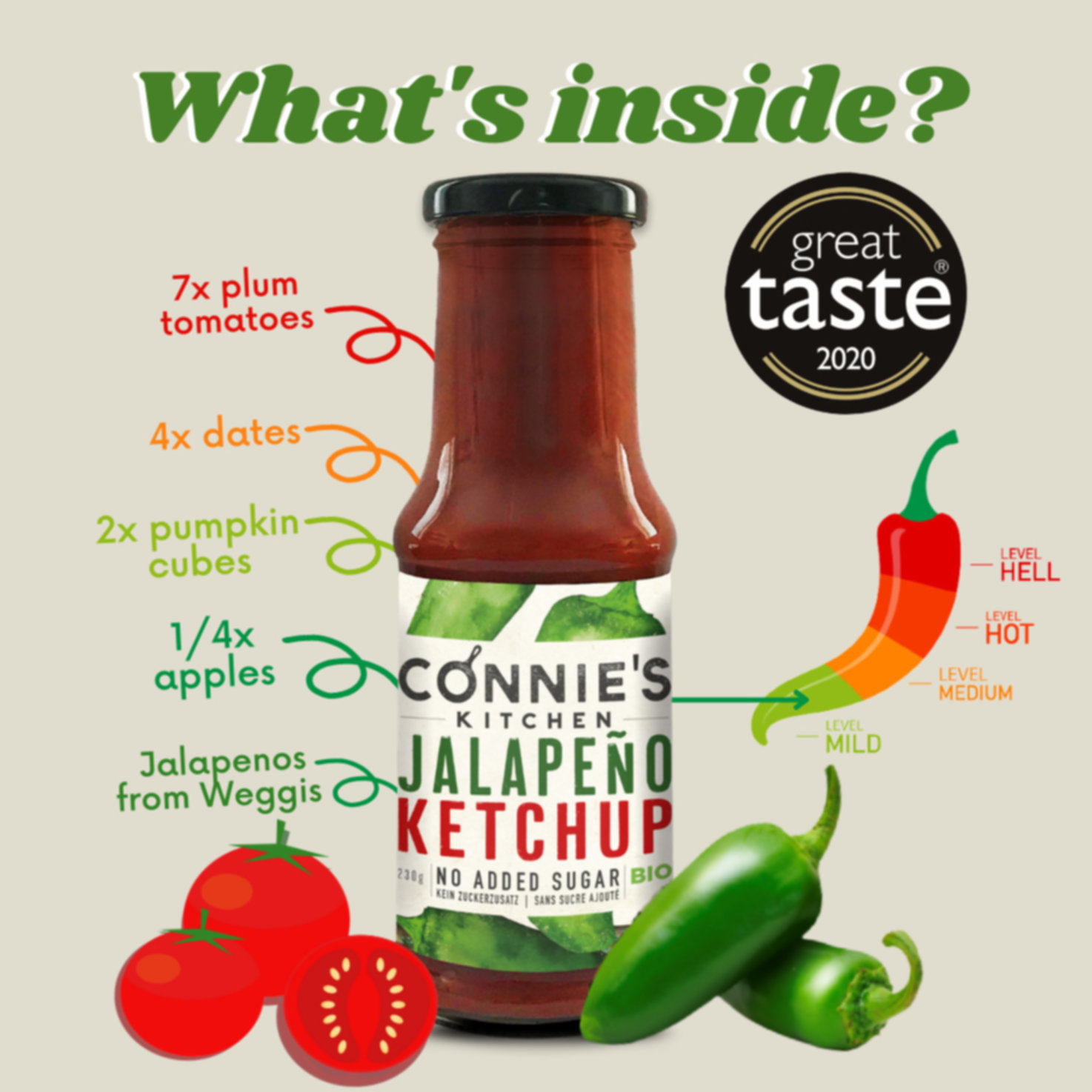 Connie's Kitchen Jalapeño Bio Ketchup