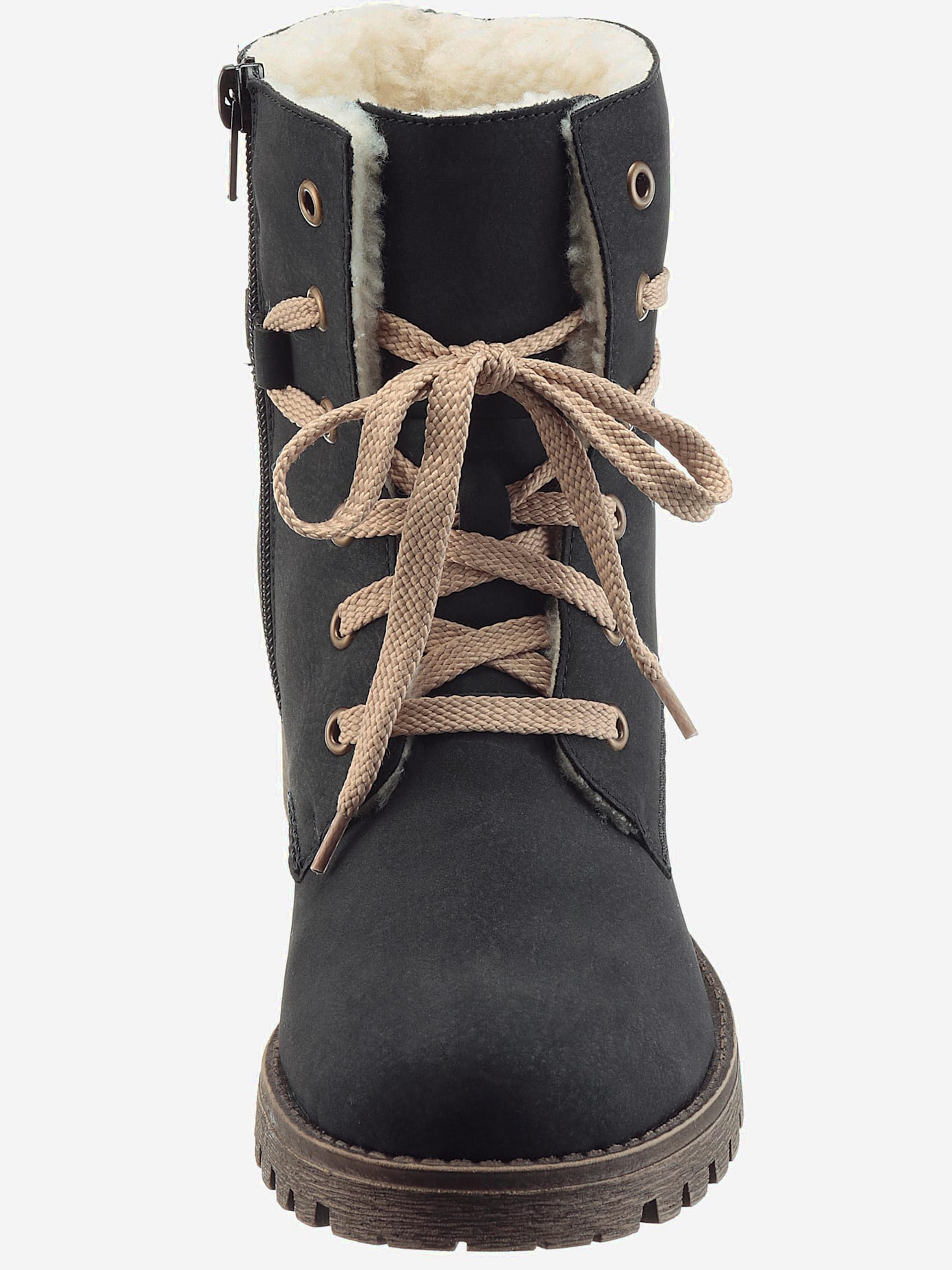 Bottines d'hiver bottines à lacets avec glissière et laçage