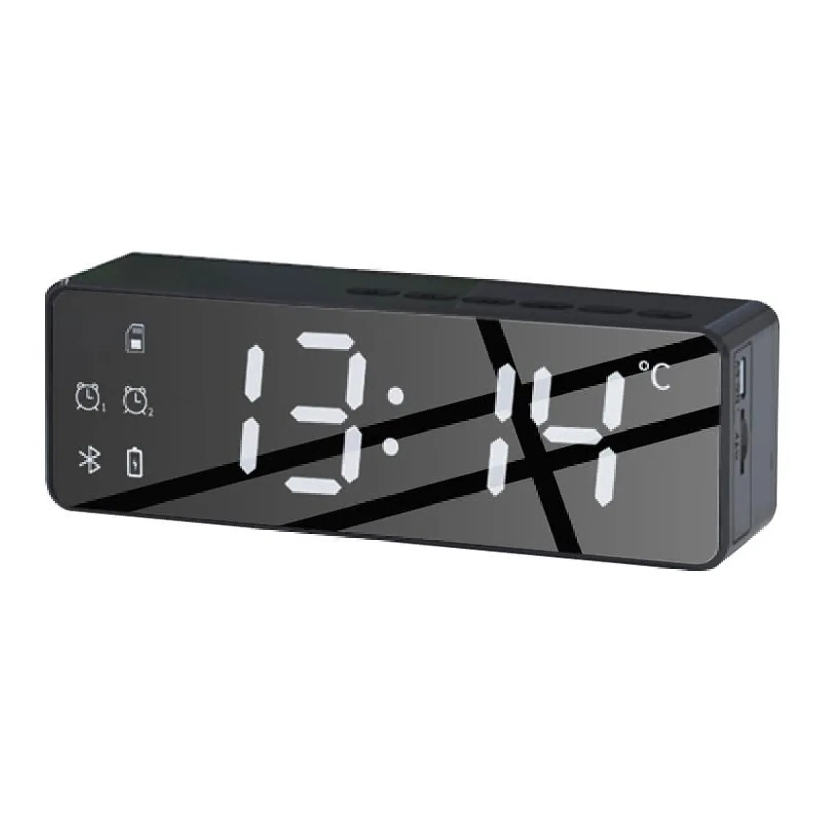 Universal Haut-parleur Bluetooth avec réveil - Noir