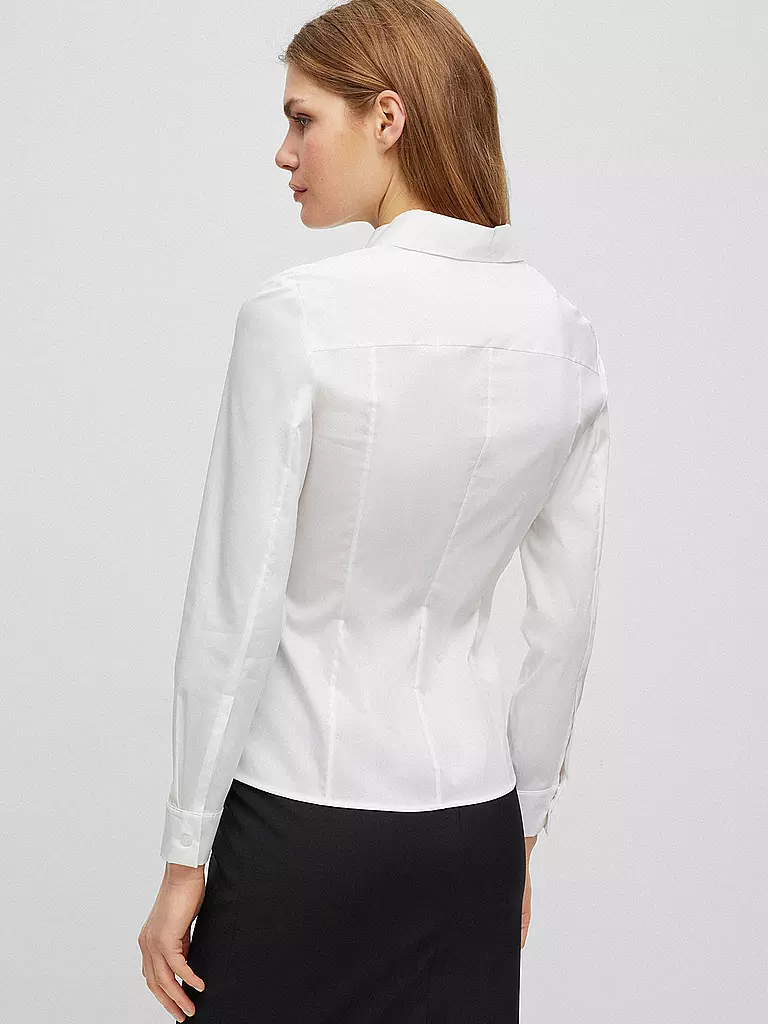 BOSS Bluse Slim Fit BASHINA weiss