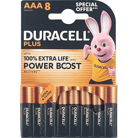 Duracell Plus Boost AAA batterier 8-pak