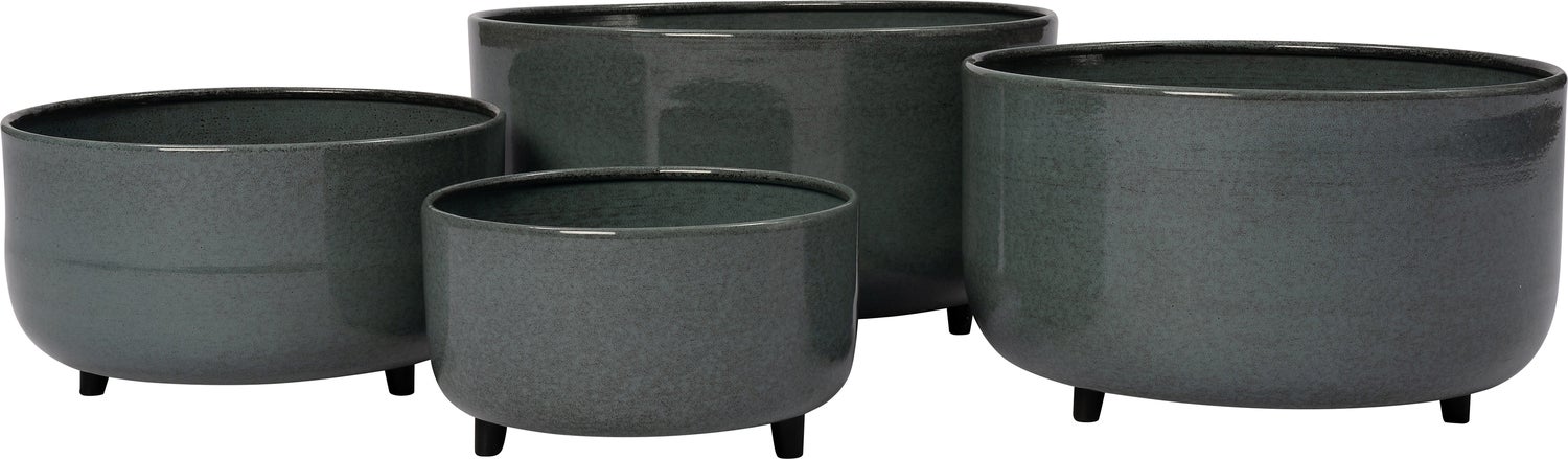 Intratuin bloempot op poten Molten grijs D 36 H 19 cm