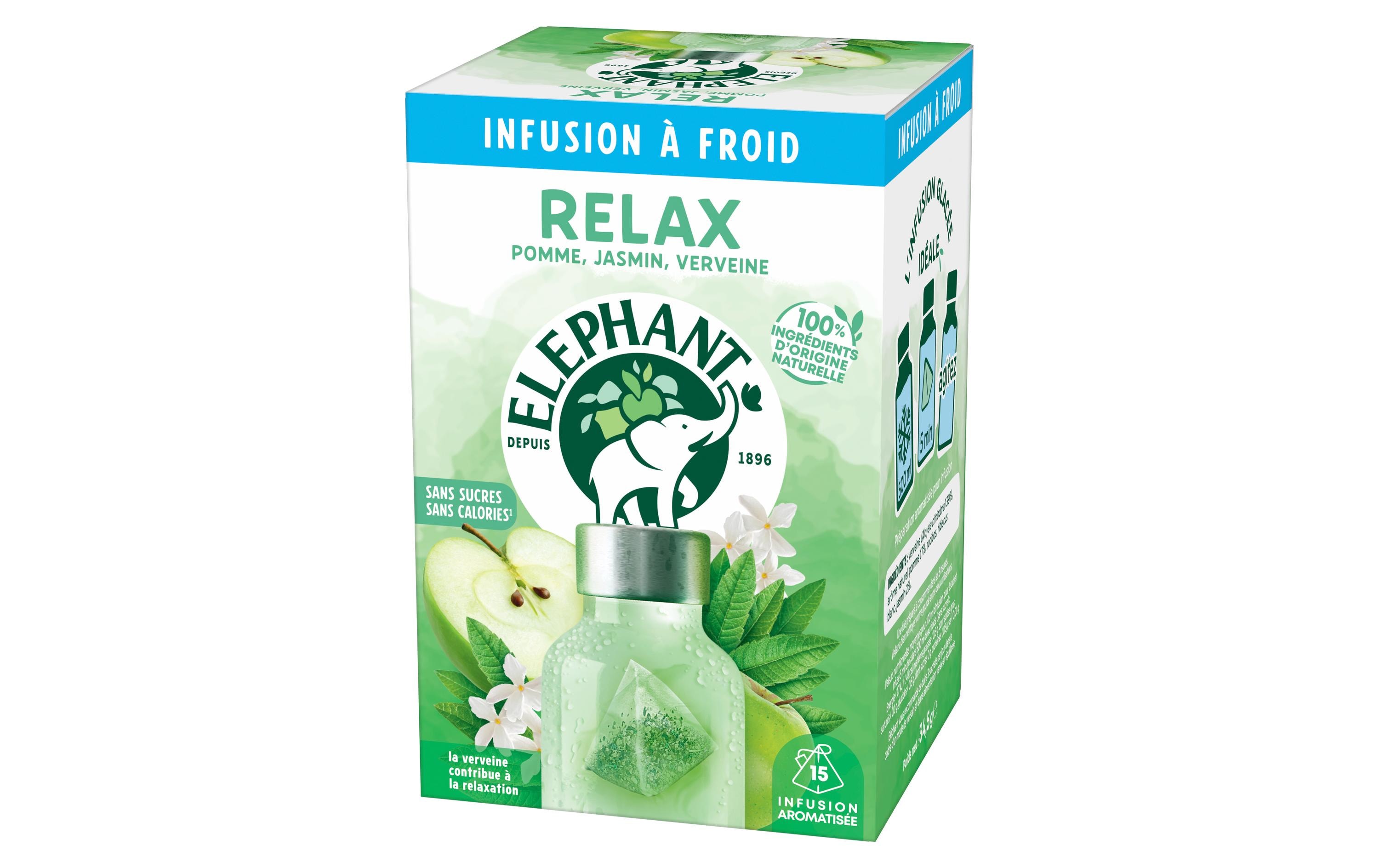 Teebeutel Cold Infusion a Froid Relax 15 StückTee mit Apfel, Jasmin und Eisenkraut