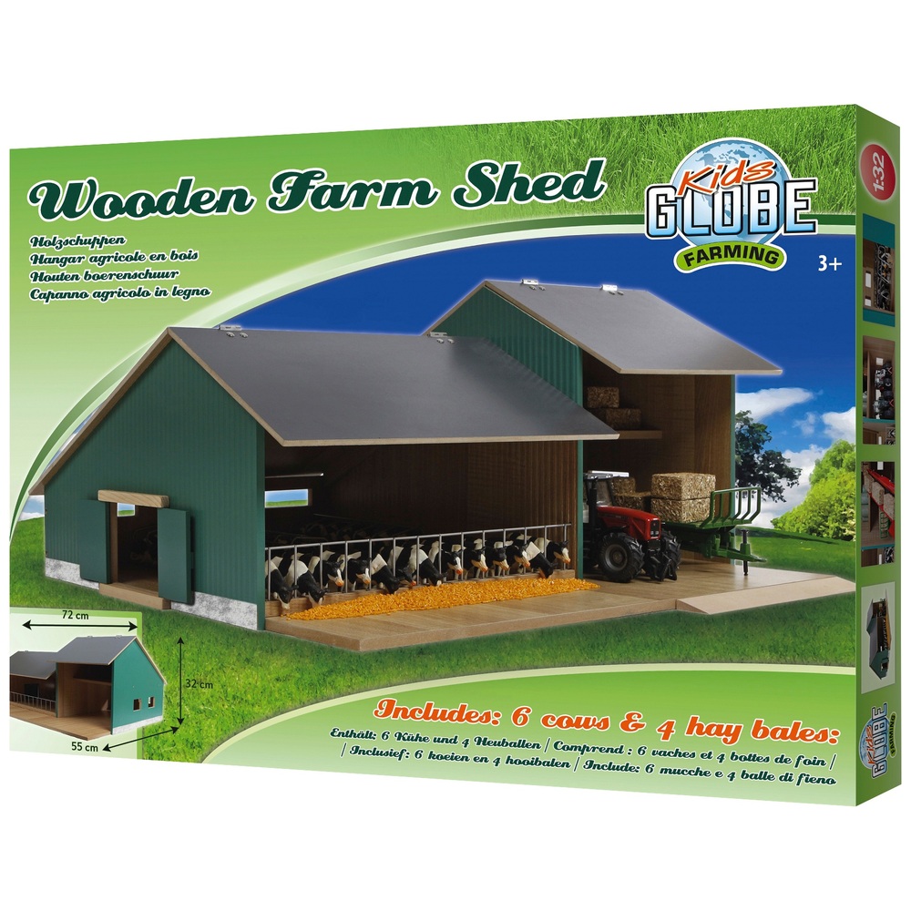 Kinder-Globus-Bauernhofschuppen aus Holz