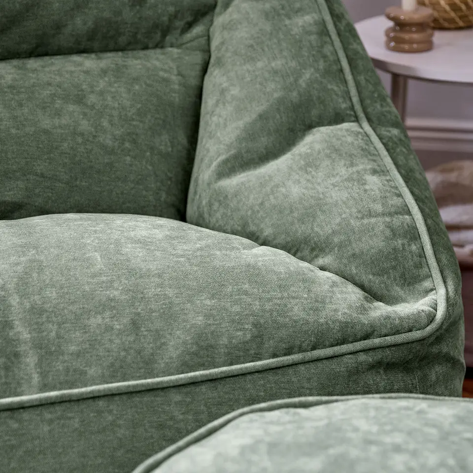 icon Zitzak Natalia - Chenille Zitzak Fauteuil - Saliegroen