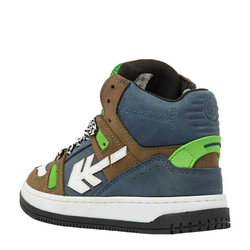 Vingino leren sneakers groen/blauw