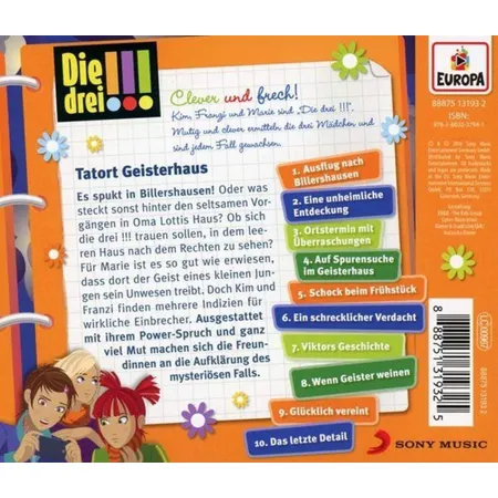 KOSMOS Hörspiel-CD Die drei !!! 45 Tatort Geisterhaus
