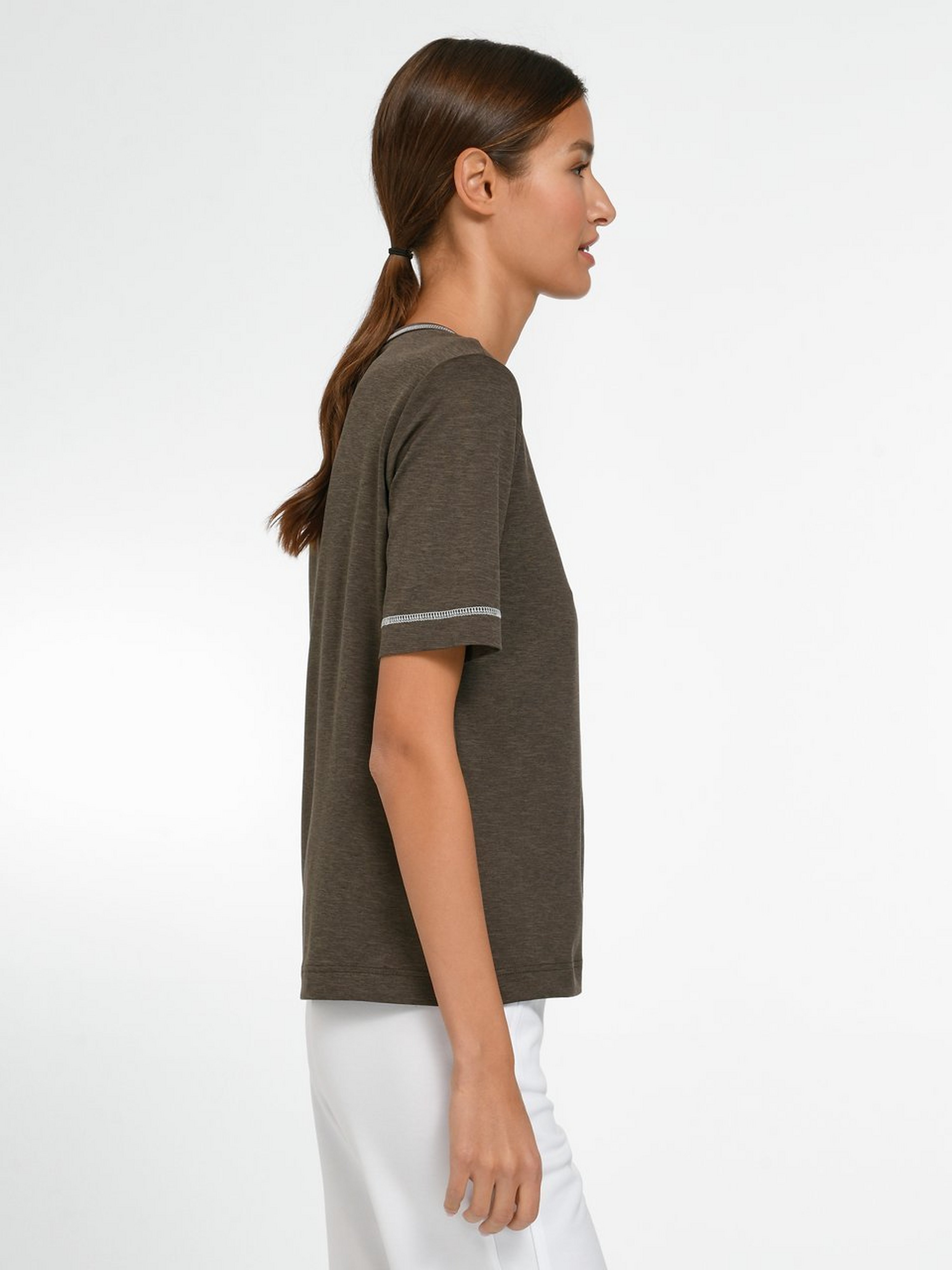 Rundhals-Shirt mit 1/2-Arm