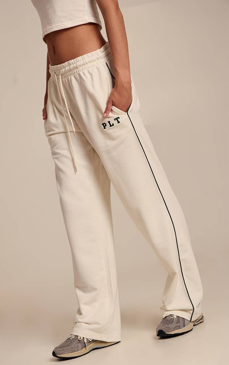 Cream Croc Jogging Large Oversize Avec Logo PLT