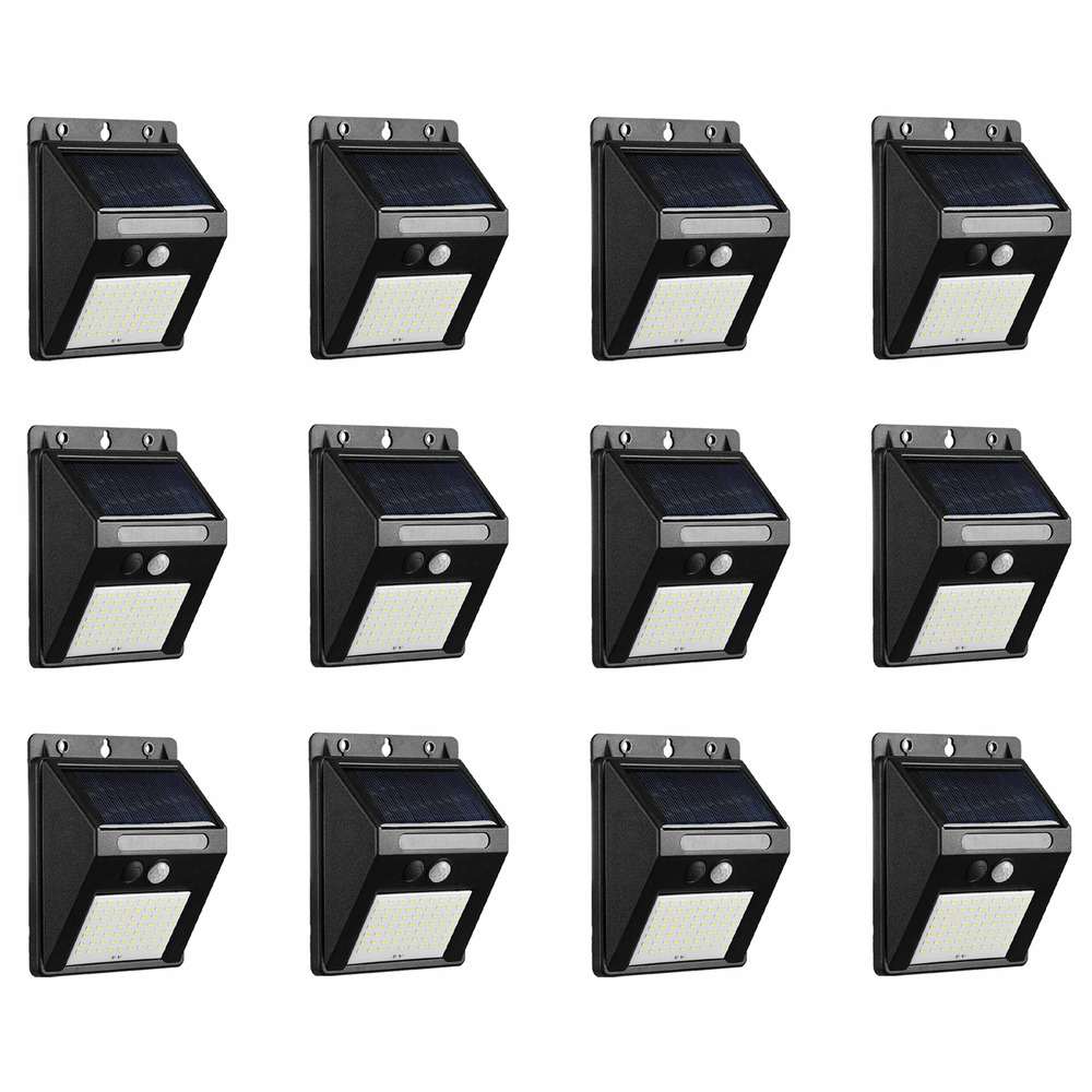 Lot de 12 appliques solaire led mural
