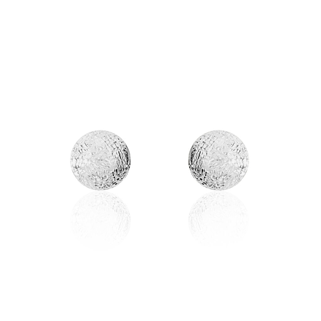 Boucles D'oreilles Puces Ayana Argent Blanc