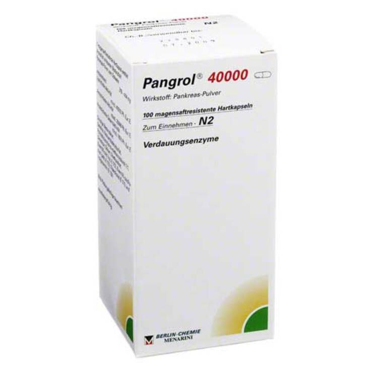 Pangrol 40000 magensaftresistente Kapseln, 100 St