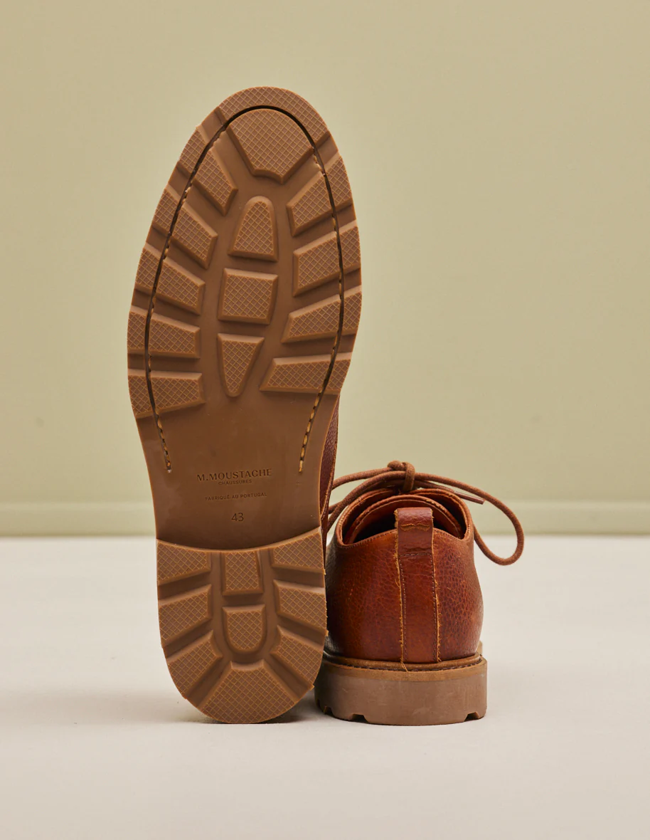 Derbies Simon - Pull up grainé miel