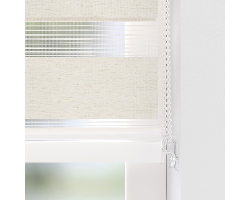 Soluna dubbel rolgordijn D-R5 met cassette, linnen, 40x175 cm
