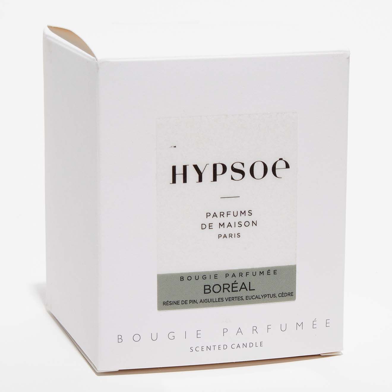 Hypsoé Bougie parfumée Silver Cover Boréal - 1 mèche 50h