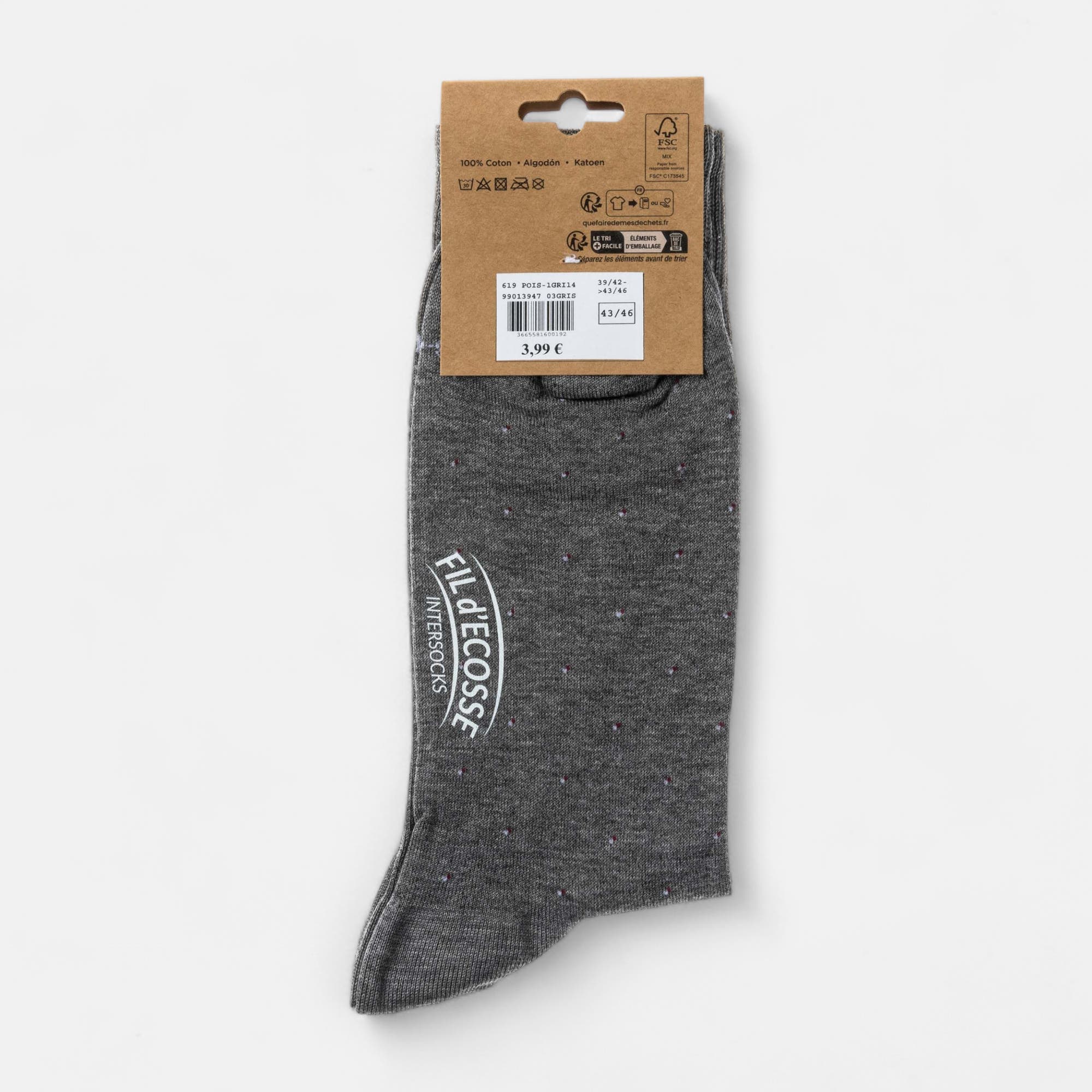 Chaussettes Homme gris