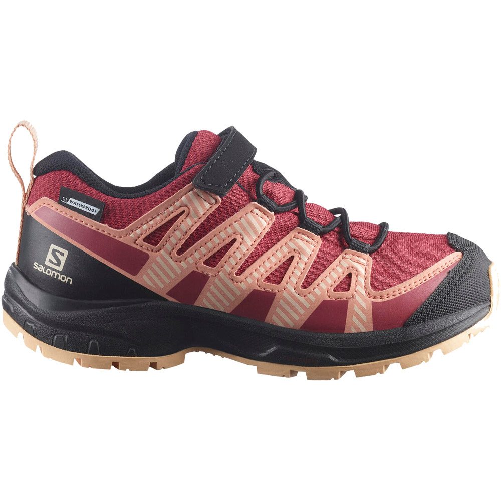 Salomon XA Pro V8 CSWP Wanderschuhe Kinder earth red black almon cream